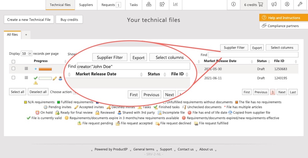 Technical files